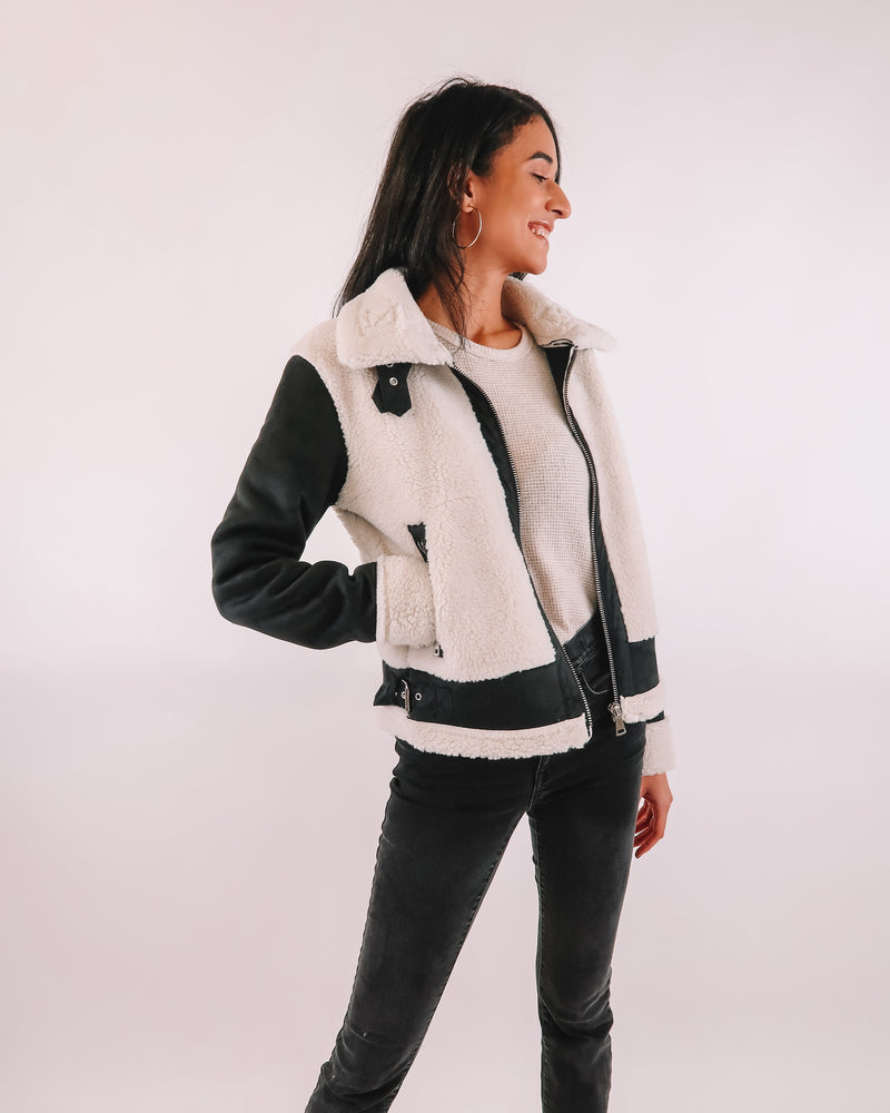 Clouded Suede Bomber