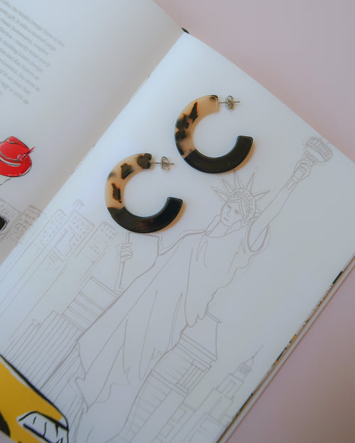 Black Roza Hoops