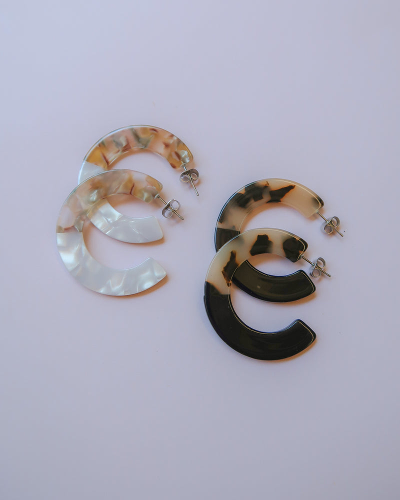 Black Roza Hoops